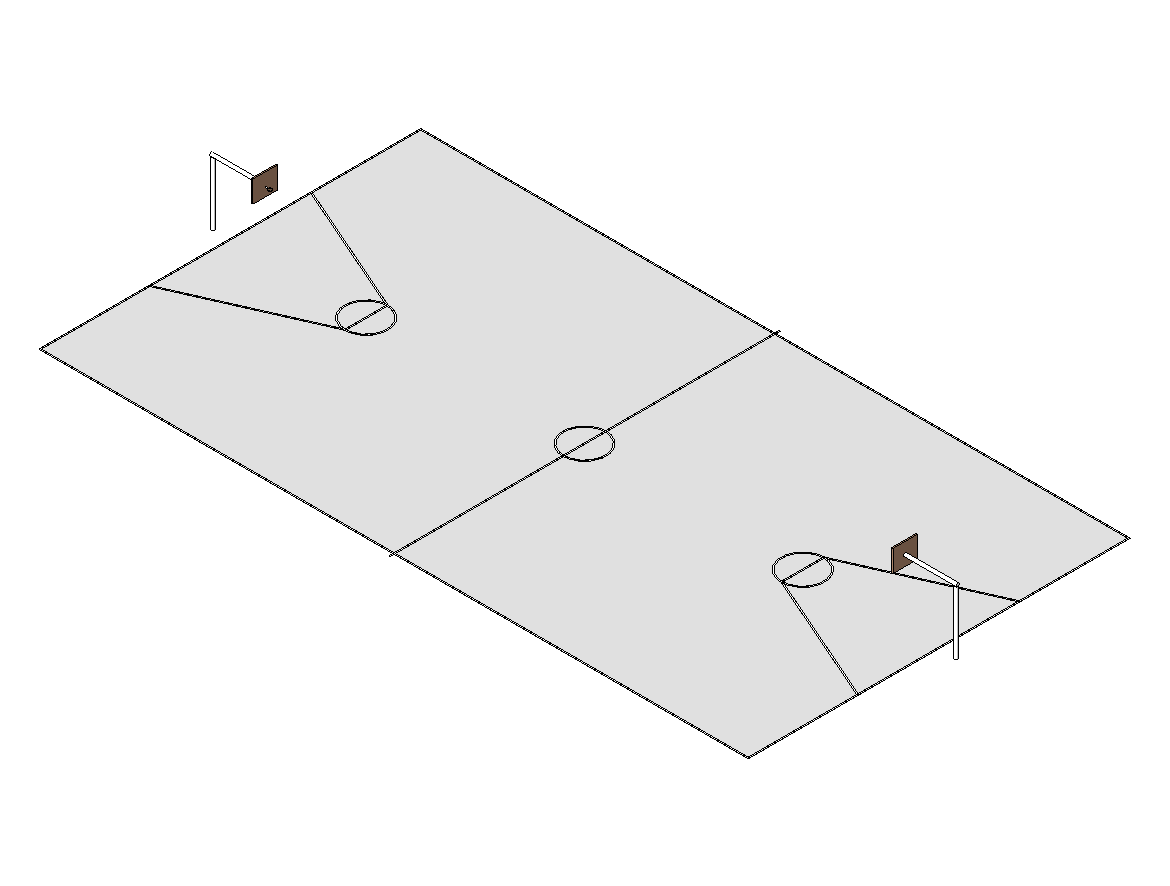 basketball court in autocad